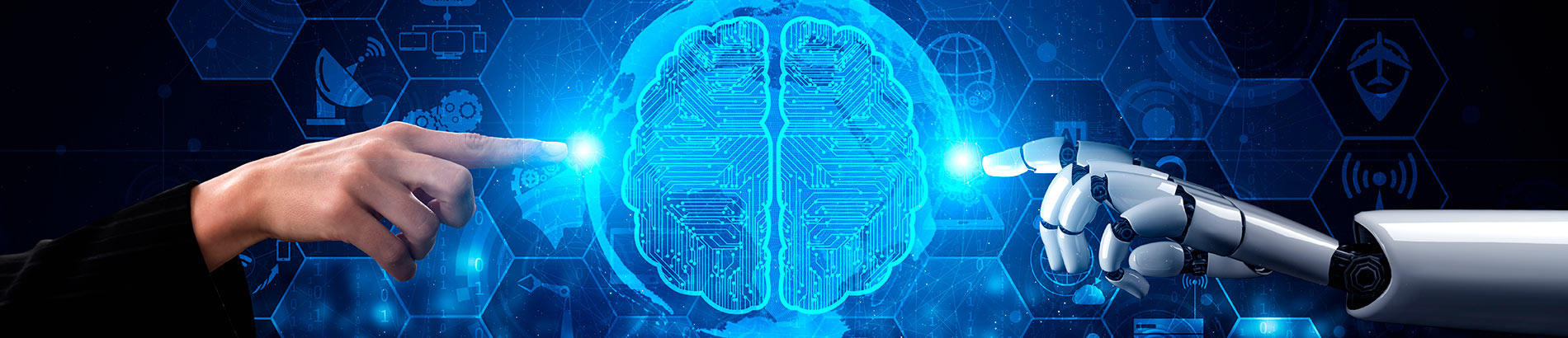 Foto de uma imagem que simula inteligência artificial