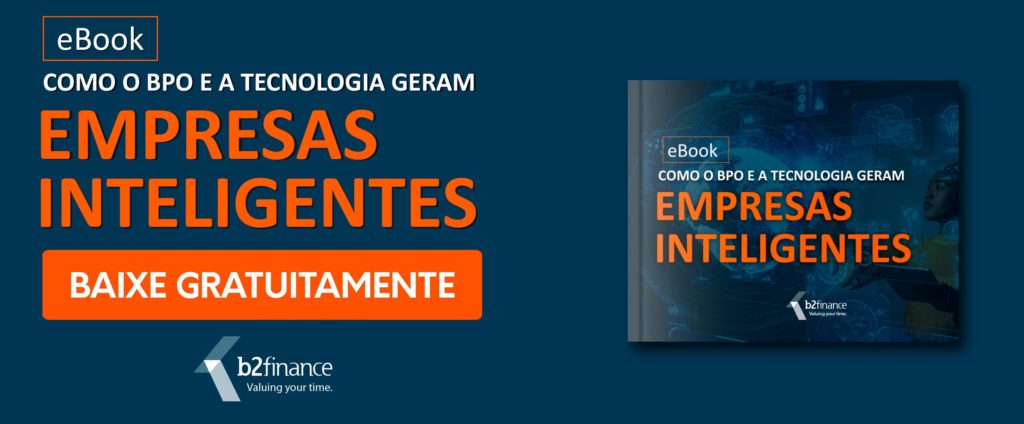 Banner com um botão para baixar um ebook sobre como BPO e a tecnologia geram empresas inteligentes.