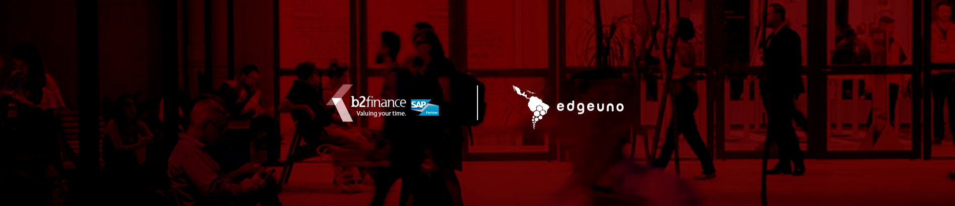 Arte com os logos da b2finance e da Edgeuno